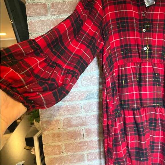 Maurices Red and Black Plaid Dress - Picture 2 of 2